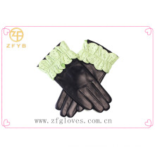 Beautiful designed fashion full finger dress flower gloves